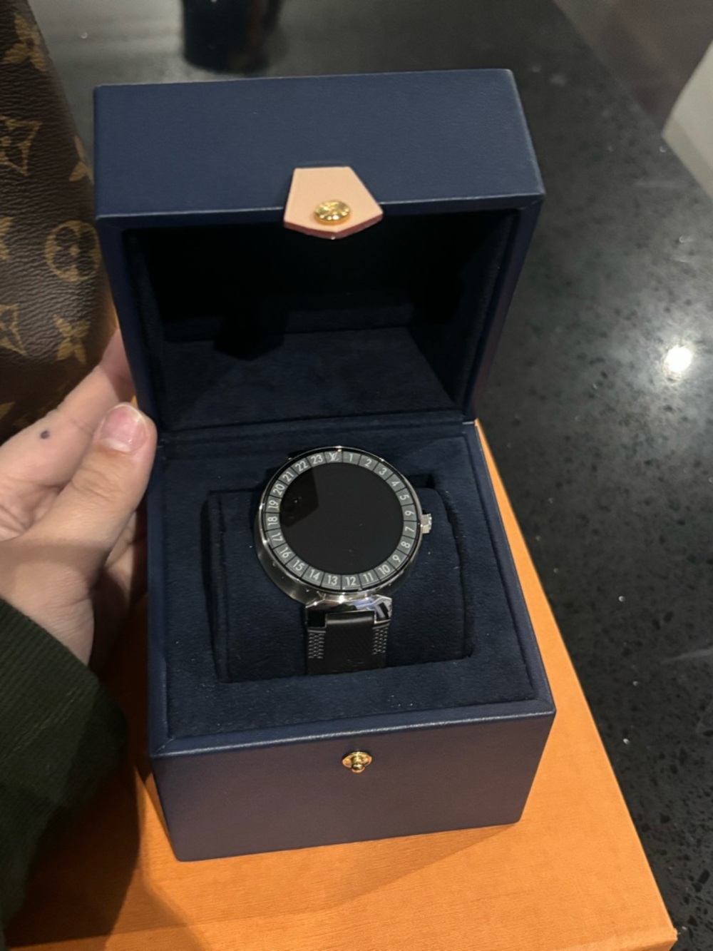 Men's Black Louis Vutton Smartwatch